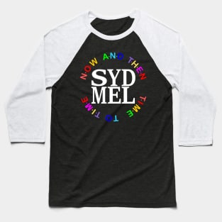 Sydney and Melbourne (Color Version) Baseball T-Shirt